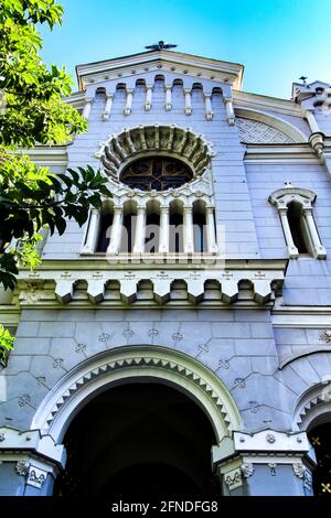 Belle façade paroissiale de San Bartolome à Murcie Banque D'Images