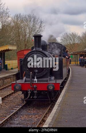 visite du train à vapeur à somerset et dorset, une fiducie du patrimoine ferroviaire Banque D'Images