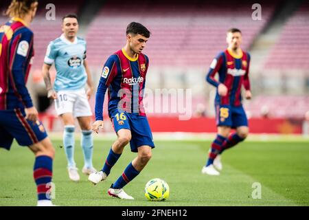 Pedri du FC Barcelone pendant le championnat d'Espagne la Ligue football match entre le FC Barcelone et Celta de Vigo le 16 mai 2021 au Camp Nou Stadium à Barcelone, Espagne - photo Marc Gonzalez Aloa / Espagne DPPI / DPPI / LiveMedia Banque D'Images