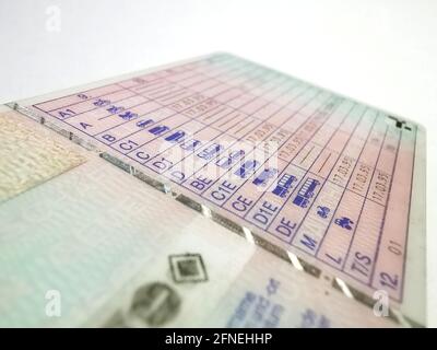 Gros plan d'un permis de conduire allemand Banque D'Images