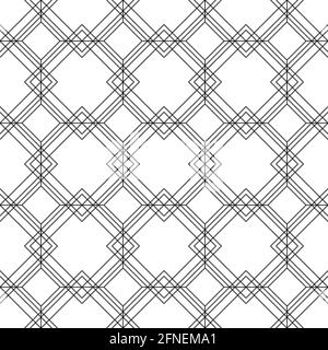 Motif géométrique sans couture avec lignes noires et fonds blancs. Illustration de Vecteur