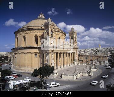 La rotonde de l'église de l'Assomption à Mosta. [traduction automatique] Banque D'Images