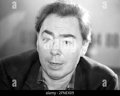 'Le compositeur anglais Andrew Lloyd Webber est le père d'œuvres aussi importantes que ''Evita'' ou ''fantôme de l'Opéra''. Avec sa dernière comédie musicale « Sunset Boulevard », l'homme de 47 ans a remporté un nouveau succès majeur. [traduction automatique]' Banque D'Images