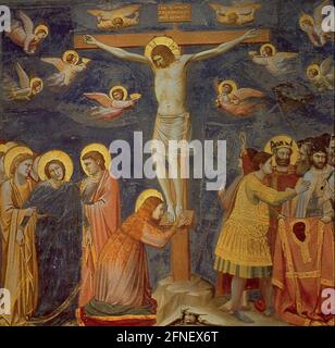 Fresque: Résurrection du Christ par Giotto di Bondone (1304-13) dans la Chapelle Capella degli Scrovegni/Arena de Padoue. [traduction automatique] Banque D'Images
