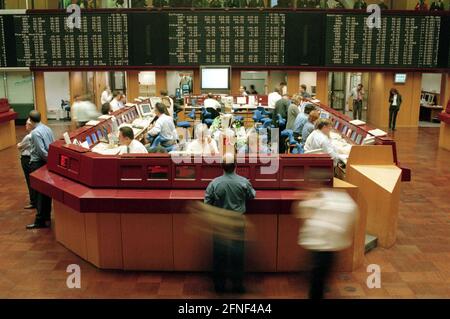 Trader à la Bourse de Francfort. [traduction automatique] Banque D'Images