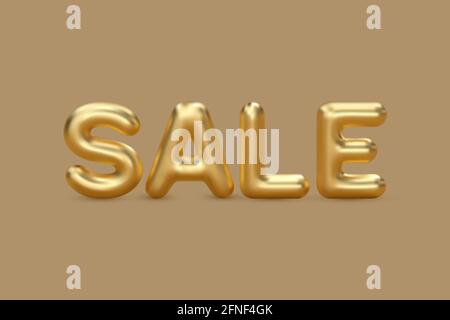 Affiche de vente de ballon vector 3d. Illustration de Vecteur