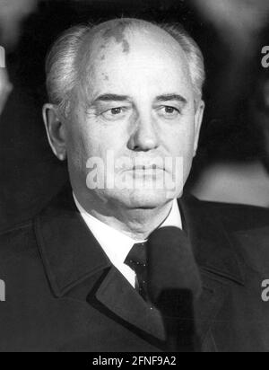 Mikhail Sergueïevitch Gorbachev, Secrétaire général du Comité central de la FSESP (1985-91) et Président de l'URSS (1990-91). [traduction automatique] Banque D'Images