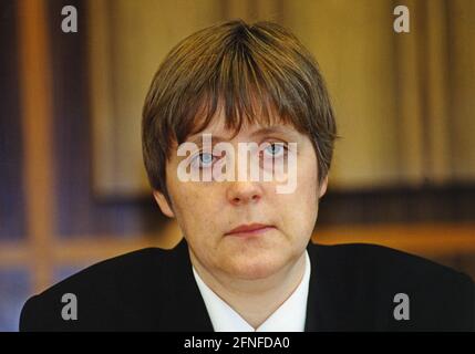 La ministre fédérale de l'Environnement, Angela Merkel. [traduction automatique] Banque D'Images