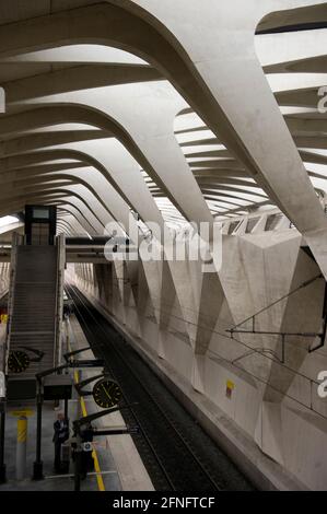 Europe, France, Gare de Satolas (TGV) reliée à l'aéroport de Lyon Saint-Exupéry. Banque D'Images