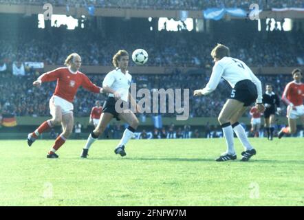 Coupe du monde de football 1978 en Argentine Pologne - Allemagne 0:0 01.06.1978, match d'ouverture / de gauche à droite: Grzegorz Lato (Pologne) , Rainer Bonhof et Manfred Kaltz [traduction automatique] Banque D'Images