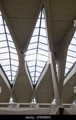 Europe, France, Gare de Satolas (TGV) reliée à l'aéroport de Lyon Saint-Exupéry. Banque D'Images