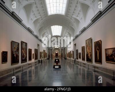 GALERIA del Museo del Prado. Auteur : Juan de Villanueva. Emplacement : Museo del Prado-intérieur. MADRID. L'ESPAGNE. Banque D'Images