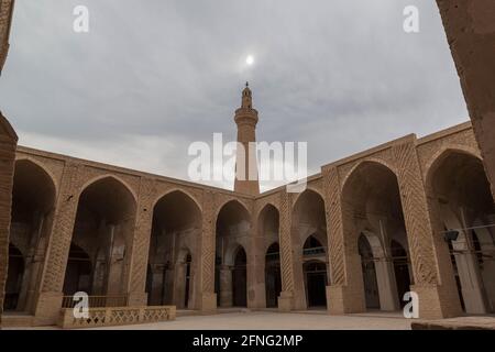 La mosquée de Jameh (vendredi). Vue depuis la cour. Nain, comté de Nain, province d'Ispahan, Iran Banque D'Images