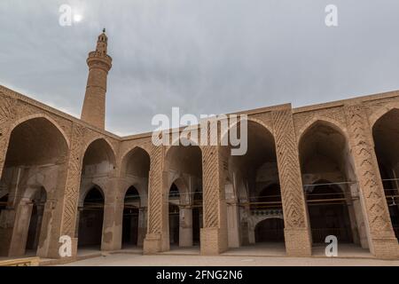 La mosquée de Jameh (vendredi). Vue depuis la cour. Nain, comté de Nain, province d'Ispahan, Iran Banque D'Images