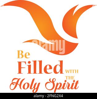 Pentecost Sunday Special Design imprimé ou utilisé comme affiche, carte, prospectus ou T-shirt Illustration de Vecteur