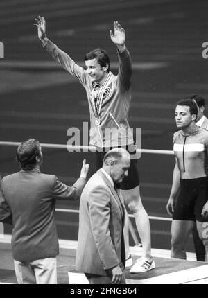 Jeux Olympiques 1980 Moscou / piste cyclable / Lutz Hesslich (GDR) vainqueur dans le sprint 1000m 22.07.1980. [traduction automatique] Banque D'Images