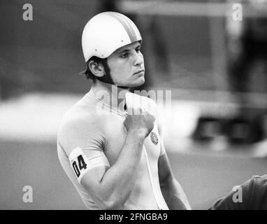 Jeux Olympiques 1980 Moscou / piste cyclable / Lutz Hesslich (GDR) vainqueur dans le sprint 1000m 22.07.1980. [traduction automatique] Banque D'Images