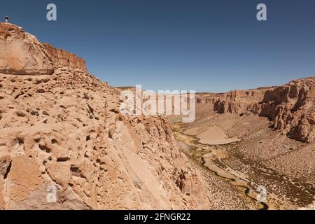 Gorges du désert dans le désert d'Atacama en Bolivie Banque D'Images