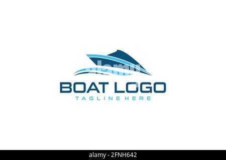 Modèle de conception de logo bateau marquage graphique vectoriel. Illustration de Vecteur
