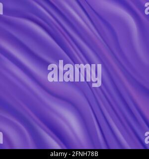 Vector realizic violet fond de tissu ondulé, soie ou satin.Résumé fond de vagues fluides ou formes liquides. Illustration de Vecteur