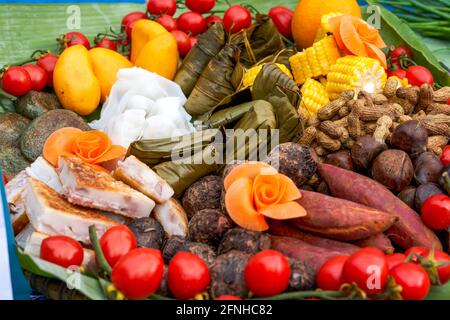 Délicieux plat de maïs aux pommes de terre douces multigrains Banque D'Images