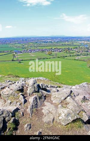 Vues depuis Haughmond Hill, Shropshire Banque D'Images