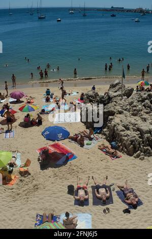 Praia da Rainha, Cascais, n. Lissabon, Portugal Banque D'Images