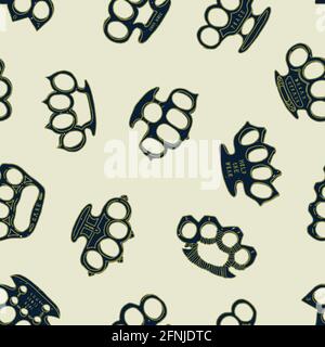 Porte-fusées en laiton typographie vintage motif vectoriel sans couture Illustration de Vecteur