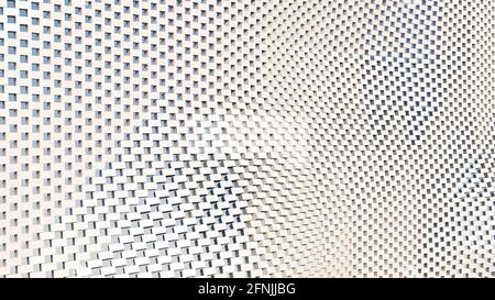 paroi en treillis blanc courbé. rendu 3d Banque D'Images