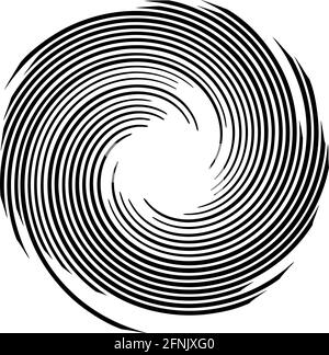 Tourbillon en spirale, tourbillon, élément de design en tourbillon – illustrations vectorielles, graphiques clip-art Illustration de Vecteur