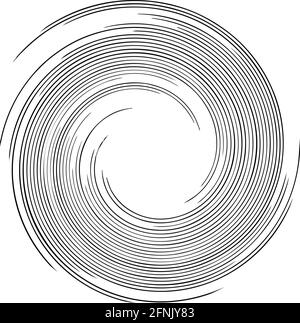 Tourbillon en spirale, tourbillon, élément de design en tourbillon – illustrations vectorielles, graphiques clip-art Illustration de Vecteur