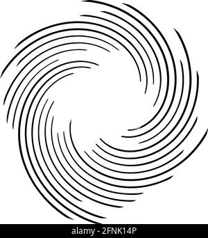 Tourbillon en spirale, tourbillon, élément de design en tourbillon – illustrations vectorielles, graphiques clip-art Illustration de Vecteur