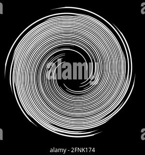 Tourbillon en spirale, tourbillon, élément de design en tourbillon – illustrations vectorielles, graphiques clip-art Illustration de Vecteur