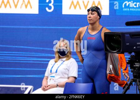 Budapest, Hongrie. 17 mai 2021. BUDAPEST, HONGRIE - MAI 17: Ranomi Kromowidjojo des pays-Bas en compétition aux femmes 50m Freestyle préliminaire pendant les championnats européens de LEN natation à Duna Arena le 17 mai 2021 à Budapest, Hongrie (photo de Marcel ter Bals/Orange Pictures) crédit: Orange pics BV/Alay Live News crédit: Orange pics BV/Alay Live News Banque D'Images