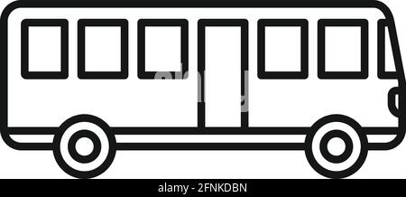 Icône de bus Hitchranking, style de contour Illustration de Vecteur