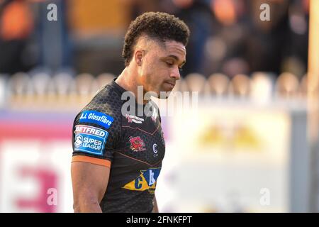 Castleford, Royaume-Uni. 17 mai 2021. Derrell Olpherts (2) de Castleford Tigers pendant le match à Castleford, Royaume-Uni, le 5/17/2021. (Photo de Richard long/News Images/Sipa USA) crédit: SIPA USA/Alay Live News Banque D'Images