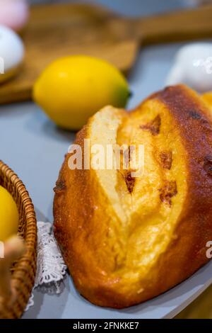 Pain français appétissant, baguette, pain au beurre Banque D'Images