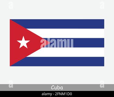Drapeau national de Cuba. Drapeau cubain. République de Cuba bannière détaillée. Fichier de découpe d'illustration de vecteur EPS Illustration de Vecteur