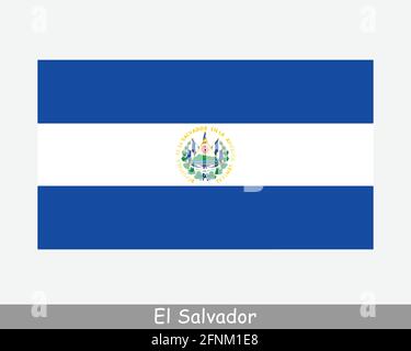 Drapeau national d'El Salvador. Drapeau du pays salvadorien. République d'El Salvador bannière détaillée. Fichier d'illustration de vecteur EPS Illustration de Vecteur