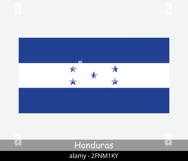 Drapeau national du Honduras. Drapeau du Honduras. République du Honduras bannière détaillée. Fichier de découpe d'illustration de vecteur EPS Illustration de Vecteur