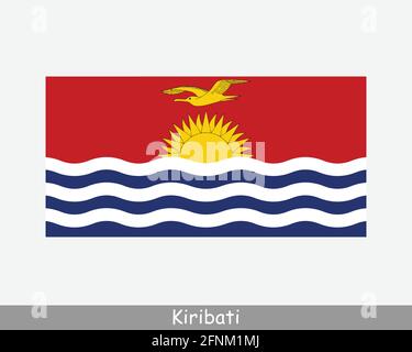 Drapeau national de Kiribati. Drapeau de la République de Kiribati. Bannière détaillée. Fichier de découpe d'illustration de vecteur EPS Illustration de Vecteur