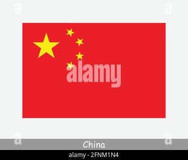 Drapeau national de la Chine. Drapeau de pays chinois. Bannière détaillée de la République populaire de Chine. Fichier de découpe d'illustration de vecteur EPS Illustration de Vecteur