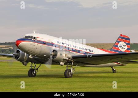 Douglas C-47, DC-3 pH-DDZ de la charte aérienne de Martin, MAC. Douglas C-47 avion de transport Skytrain. Renommé Martinair Holland en 1966 Banque D'Images