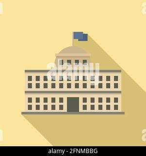 Symbole du Parlement, style plat Illustration de Vecteur