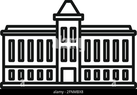 Icône de l'architecture du Parlement, style de contour Illustration de Vecteur