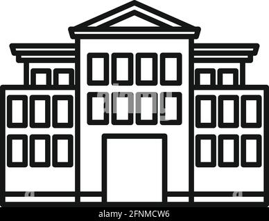 Histoire icône du Parlement, style de contour Illustration de Vecteur