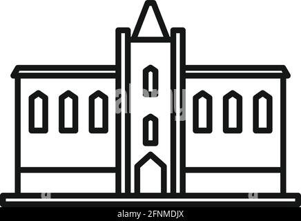 Icône de propriété du Parlement, style de contour Illustration de Vecteur