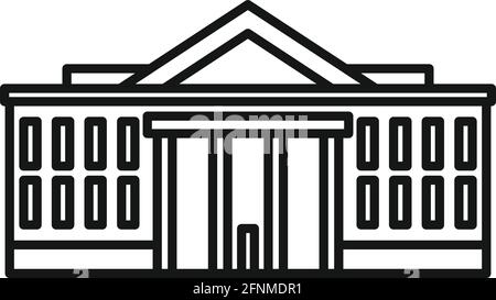 Symbole du Parlement, style de contour Illustration de Vecteur