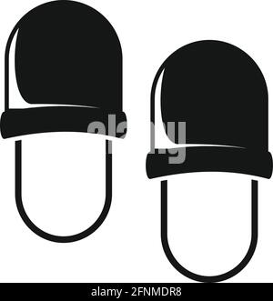 Icône de pantoufles pour soins infirmiers, style simple Illustration de Vecteur