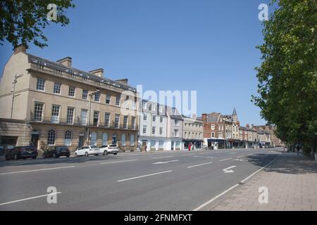 Vue sur les bâtiments de St Giles à Oxford, au Royaume-Uni Banque D'Images